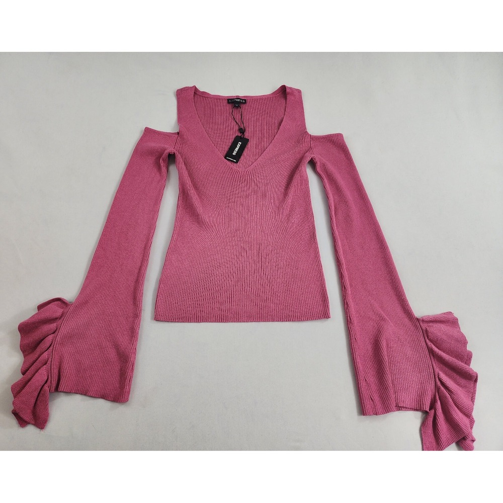 Express light sweater womens S Small 12399277 pink stretch $59.90 ladies